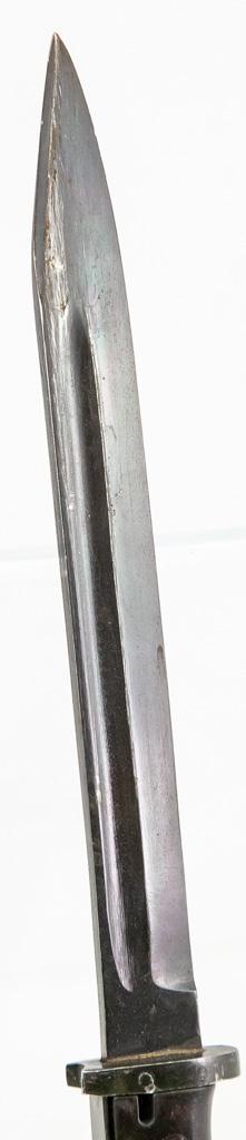 Unmarked 10 Inch Bayonet with Scabbard