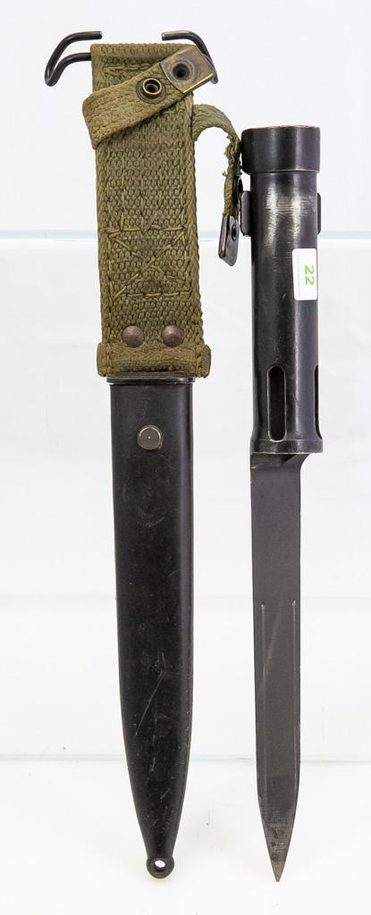 FAL Bayonet with Scabbard and Belt Carrier
