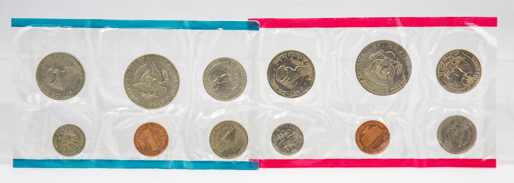 4 1970s/80s U.S. Mint Uncirculated sets