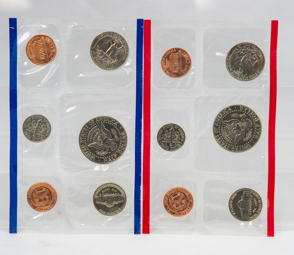 4 1980's U.S. Mint Uncirculated sets