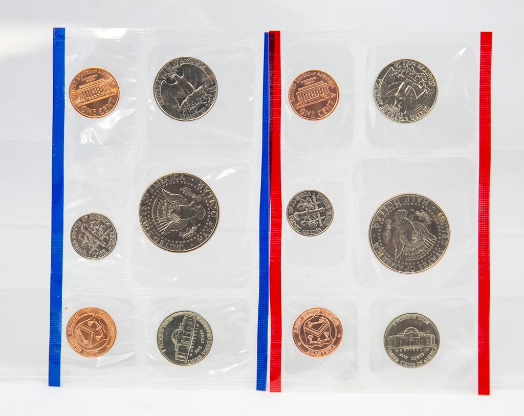 4 1980s/90s U.S. Mint Uncirculated sets