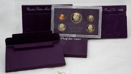 4 1980's U.S. Proof sets