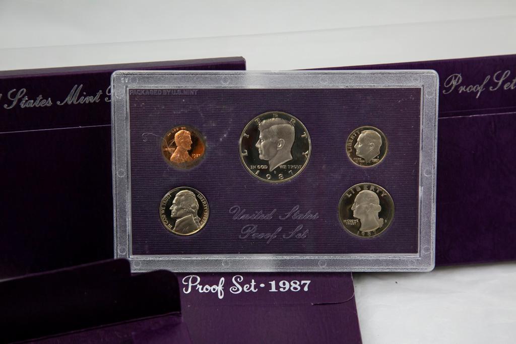 4 1980's U.S. Proof sets