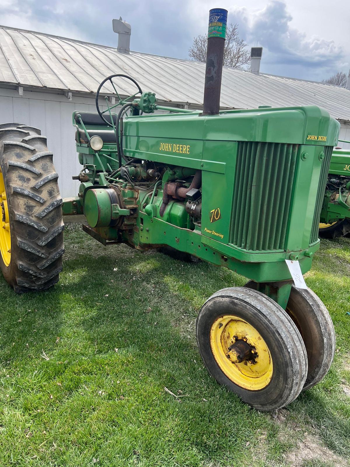 1953 JOHN DEERE 70, BEHLEN PS, GAS, LIVE PTO, S/N 7005453