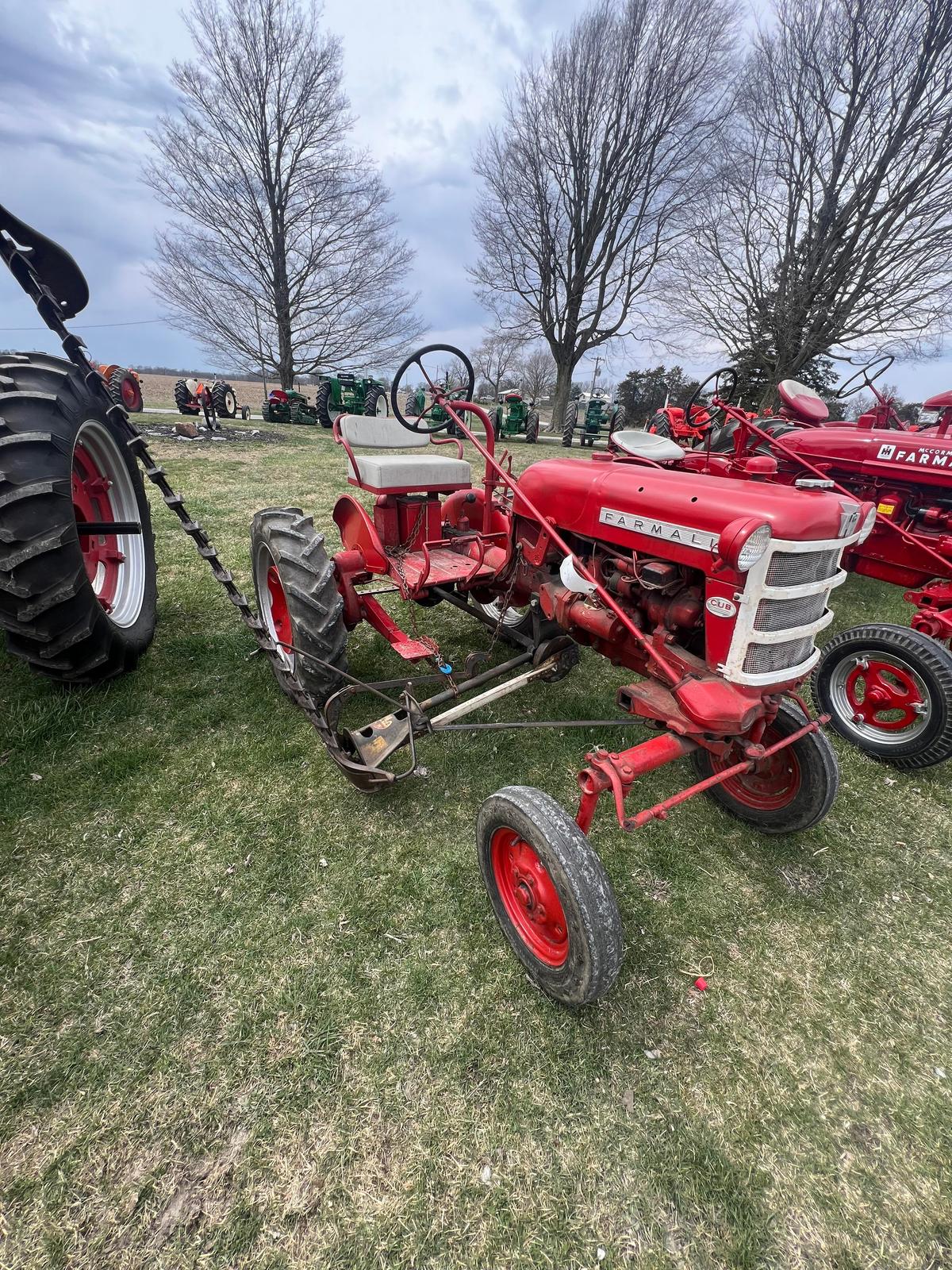 FARMALL CUB W/ SICKLE BAR MOWER, S/N 219209