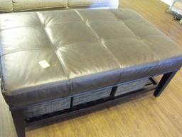 Padded Coffee Table/ Ottoman- Brown