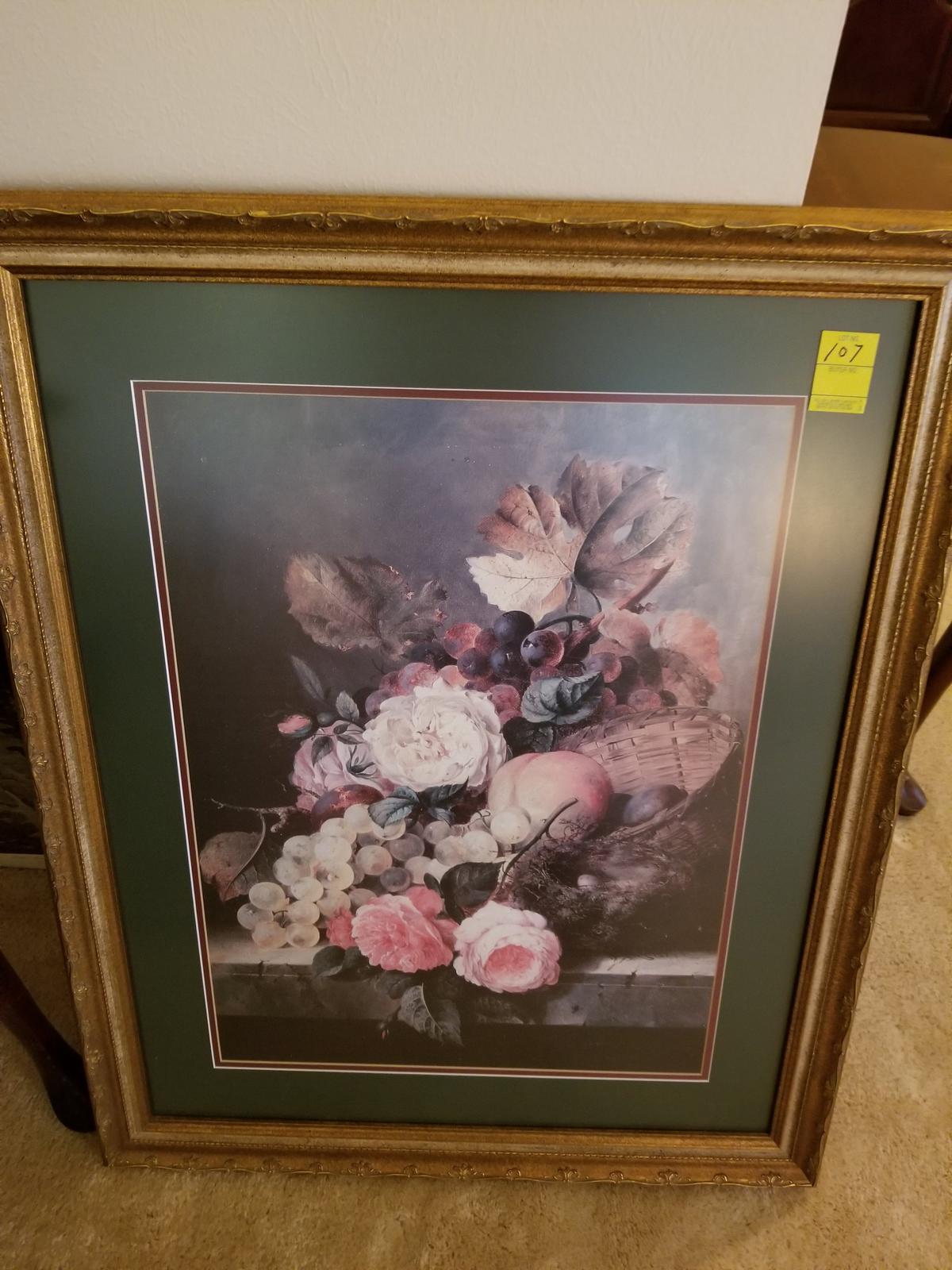 Framed Flower Print