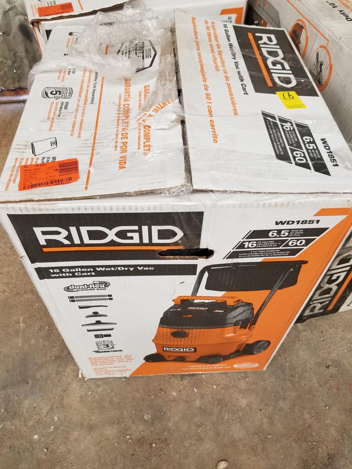 Ridgid Wet/dry Vac With Cart