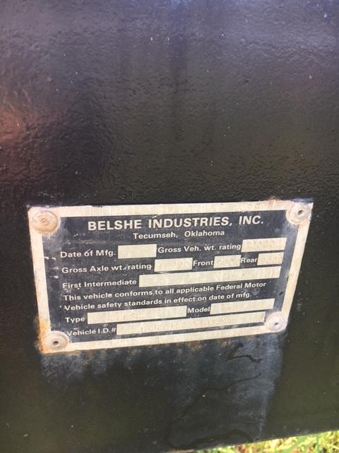 1999 Belshe Industries Pintle Hitch Equipment Trailer Model T-9, Vin 16jf01825x1032944