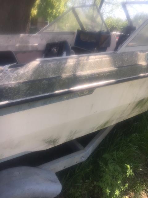 Glastron V166 Boat W 85 Hp Mercury Motor On Galvanized Trailer