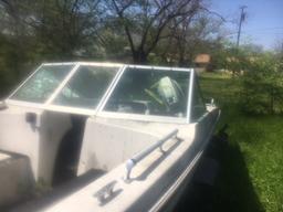 Vip Fiberglass Boat W/65 Hp Suzuki Motor On Galvanized Dilly Trailer