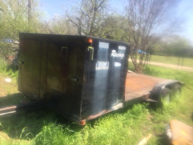 Race Car Trailer Shop Made, Sold With No Title, 14’ Flat Bed, 44” Toolbox Area