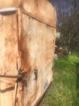 Enclosed Steel Construction Trailer, Tx Plate 888-09b, 85”oaw X 17’ Oal, Bill Of Sale & Registration