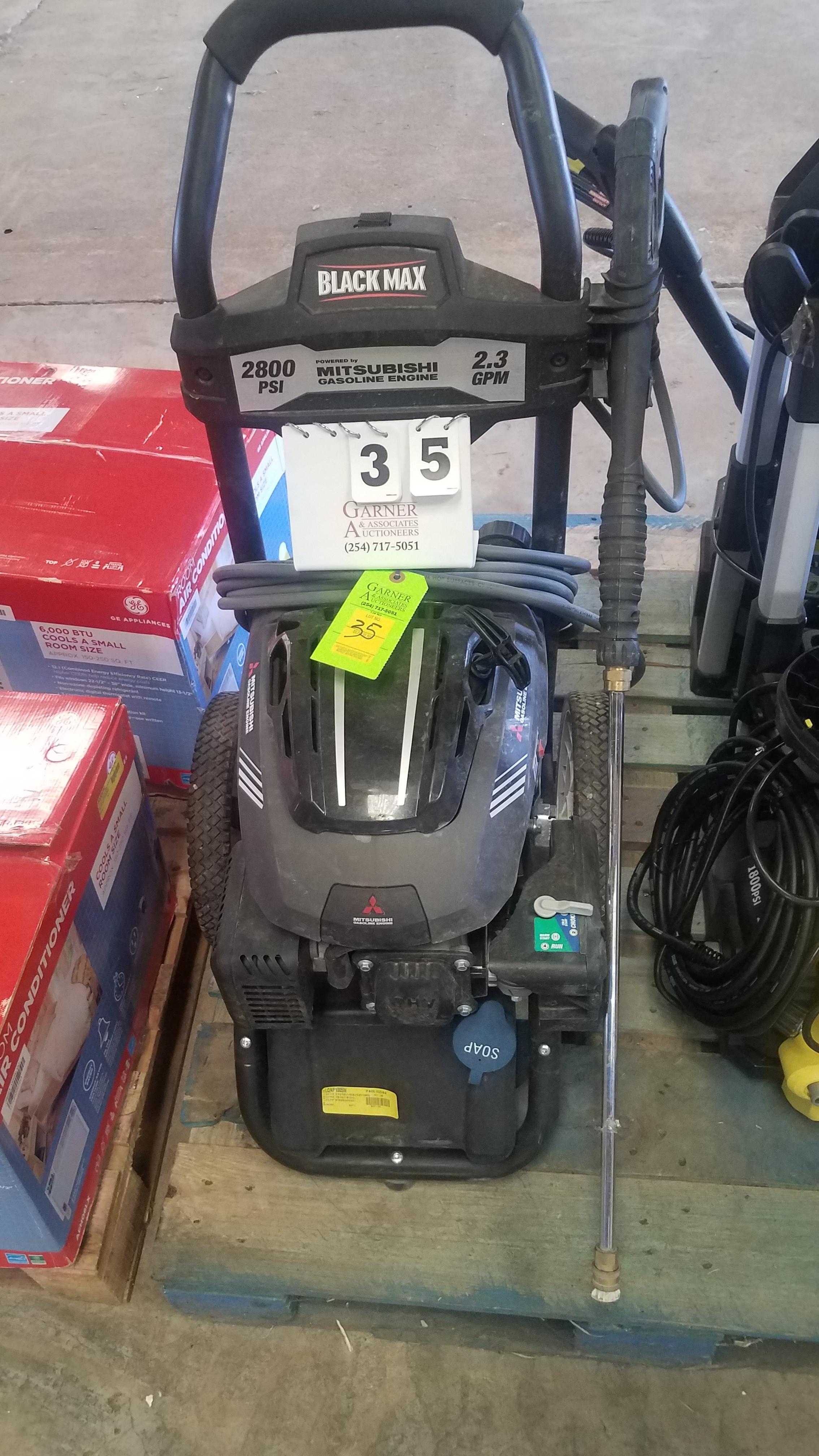 Black Max Power Washer 2800 Psi 2.3 Gpm- Mitsubishi Gasoline Engine