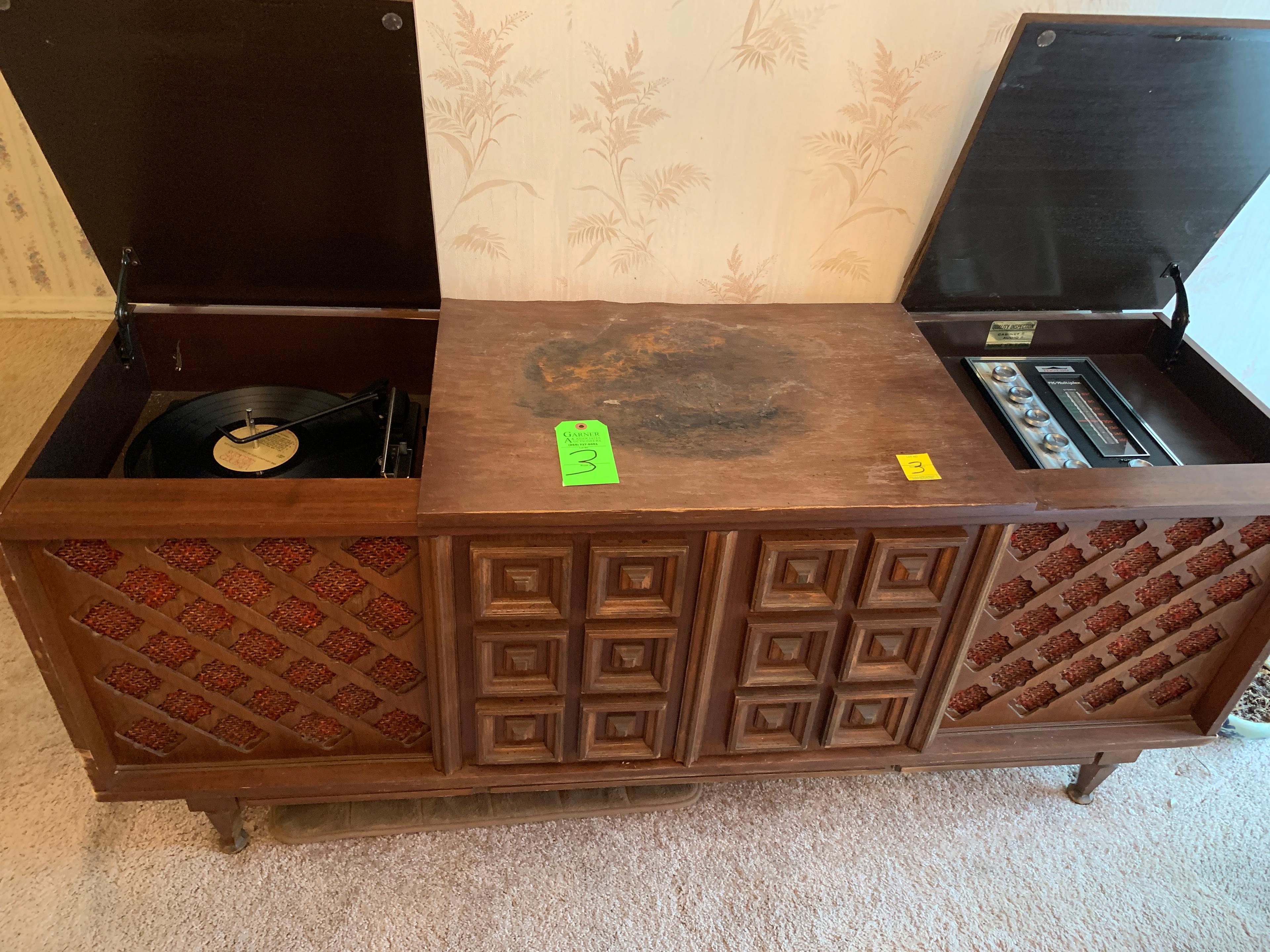 Morse Console Stereo With Record Player