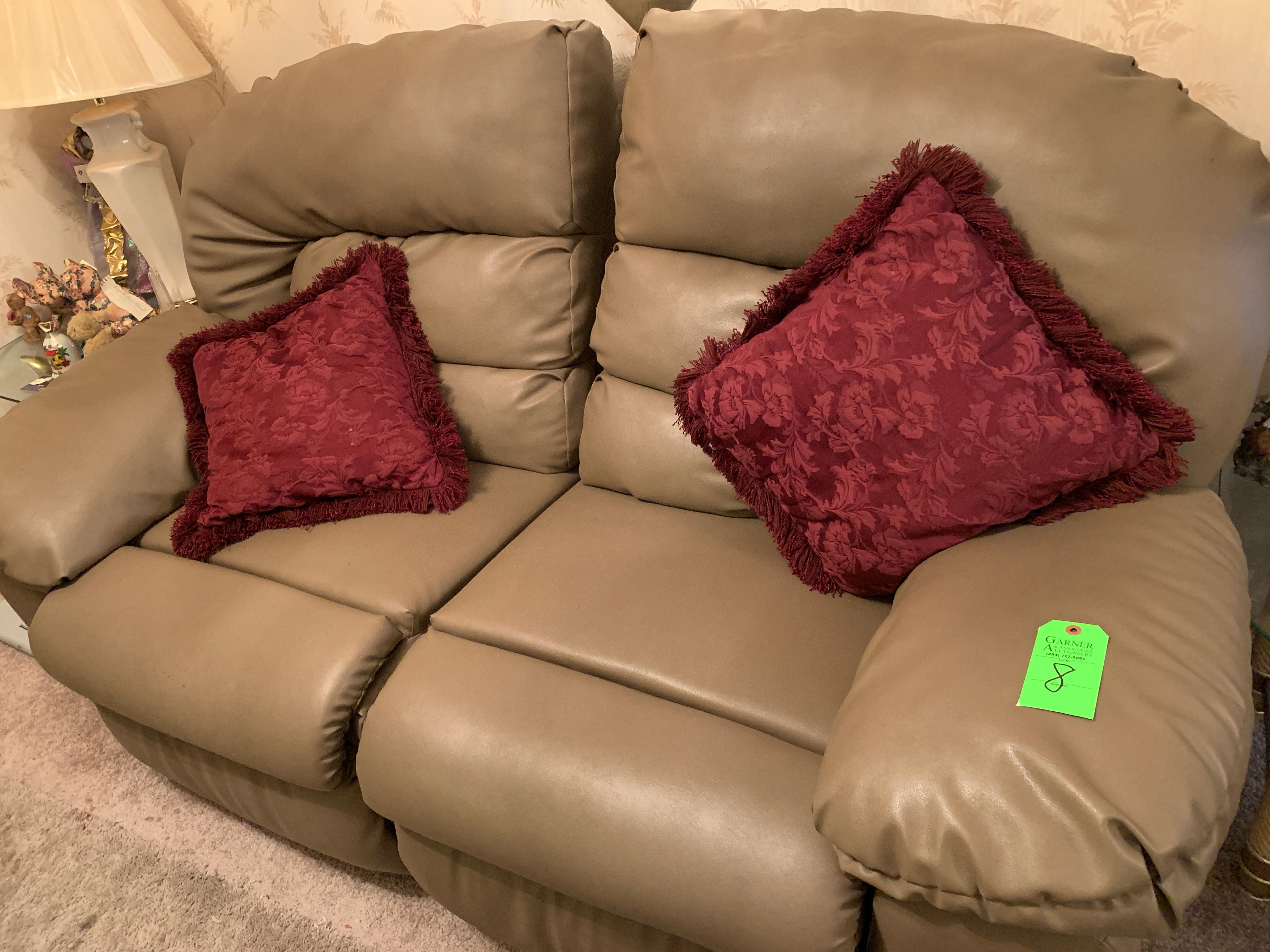 2 Section Rocking Loveseat