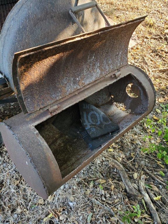 Barrel Smoker On Trailer With Ball Hitch