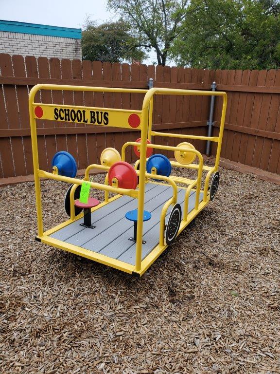 School Bus Multi-passenger Spring Ride Bouncer