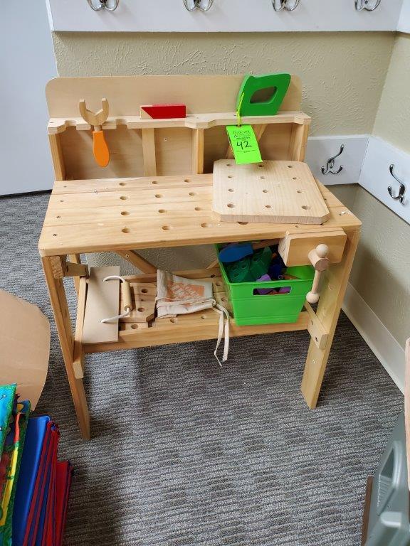 Wooden Child's Work Bench