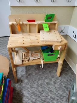 Wooden Child's Work Bench