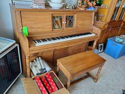 Cabaret Players Piano With Several QRS Players Rolls