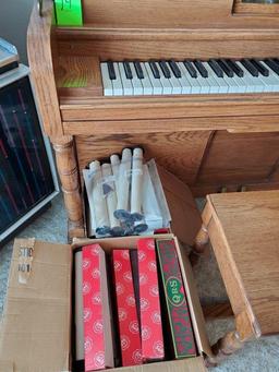Cabaret Players Piano With Several QRS Players Rolls