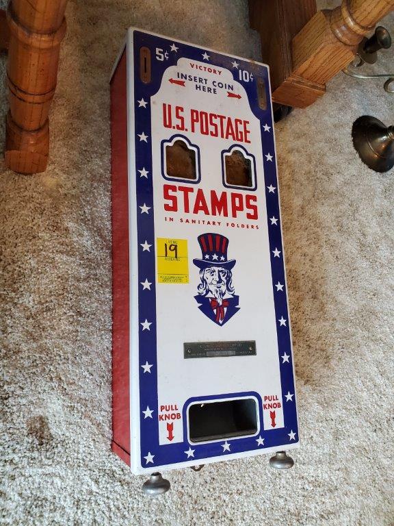 Vintage U.S. Postage Stamps Dispenser- Wall Mount