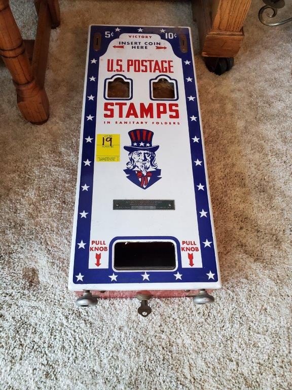 Vintage U.S. Postage Stamps Dispenser- Wall Mount