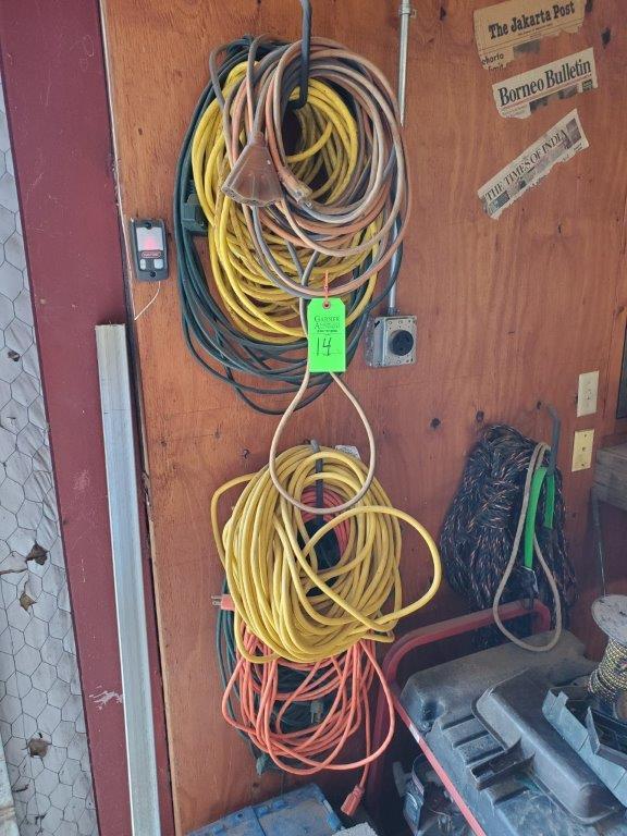 Large Lot Of Extension Cords