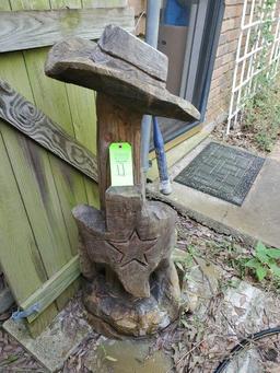 Texas Themed Hand Carved Wood