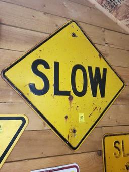 Vintage Slow Traffic Sign