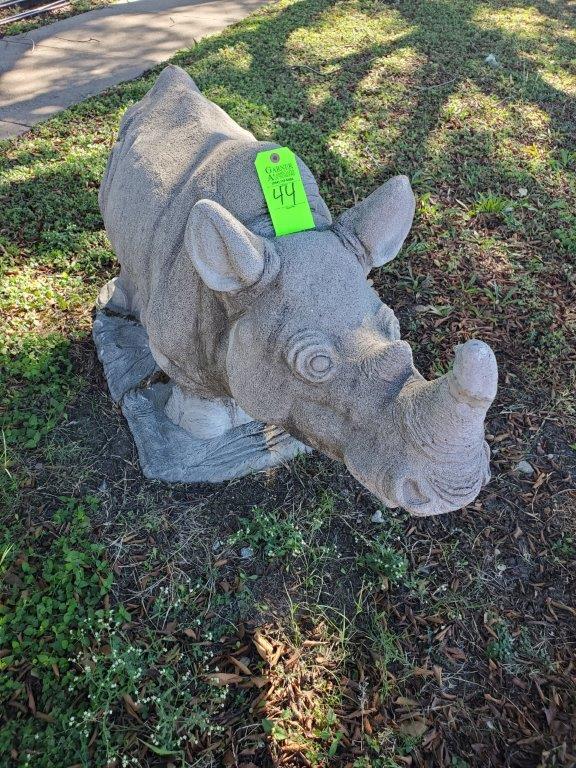 Rhinoceros Cement Statue 4' X 28" - DD Statuary 2001