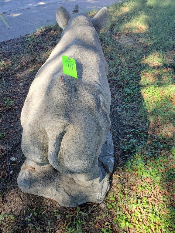 Rhinoceros Cement Statue 4' X 28" - DD Statuary 2001