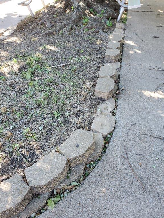 Retaining Wall Blocks around 3 Trees in KiddieLand Area