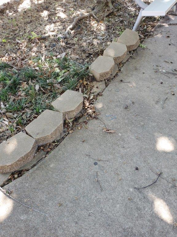 Retaining Wall Blocks around 3 Trees in KiddieLand Area