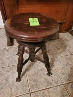 Claw Foot Piano Stool