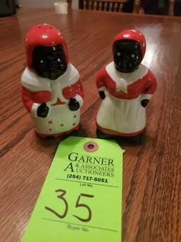 Black Americana Salt & Pepper Shakers