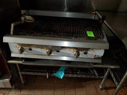 CPG Gas Countertop Charbroiler with Stainless Steel Table