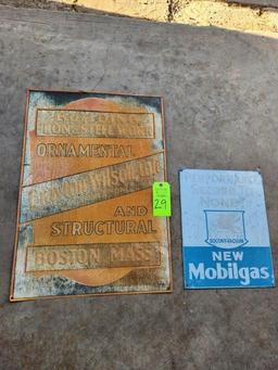 Two Metal Signs