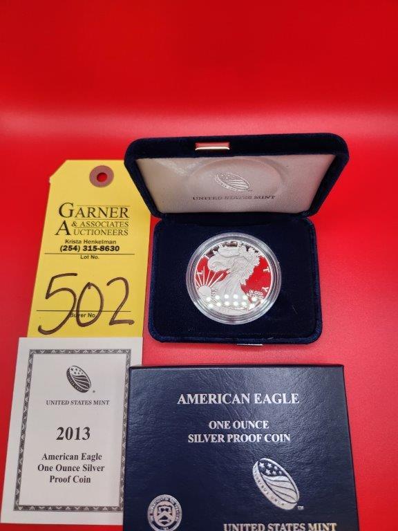 2013 - W American Eagle One Ounce Silver Proof Coin