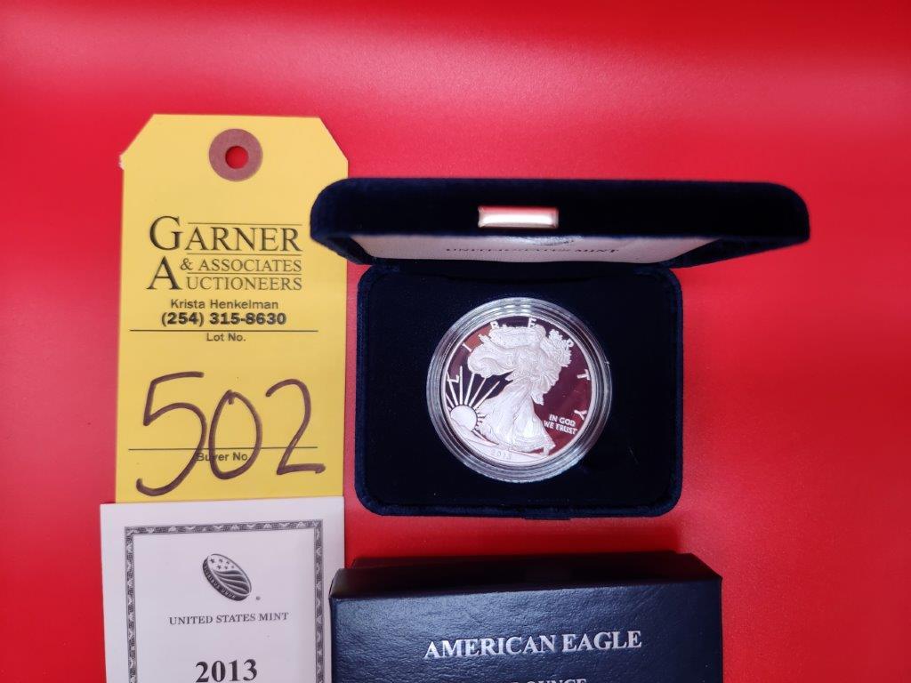 2013 - W American Eagle One Ounce Silver Proof Coin