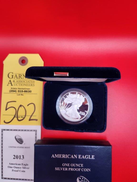 2013 - W American Eagle One Ounce Silver Proof Coin