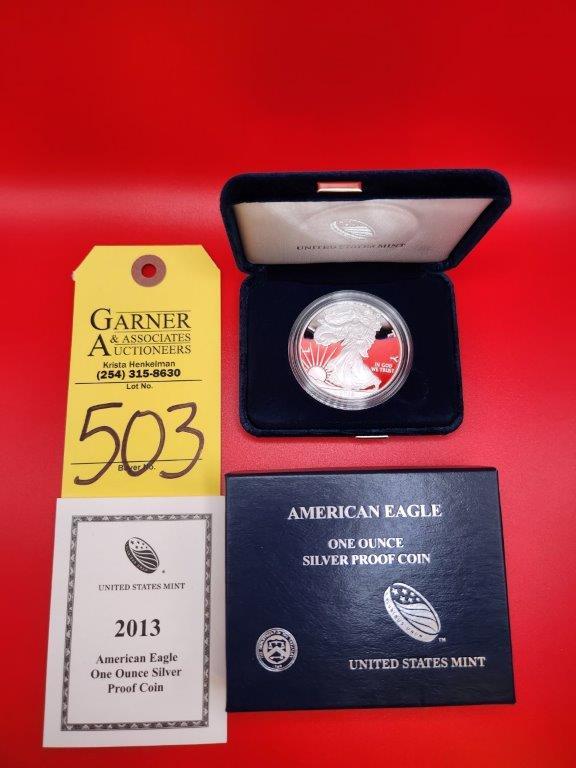 2013 - W American Eagle One Ounce Silver Proof Coin