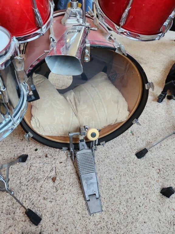 Yamaha Power Special 10 Piece Drum Set, Mapex Drum Pedal (NIB), Drum Throne