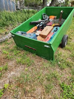 Wood Trailer Cart 67"x37" - Contents NOT Included