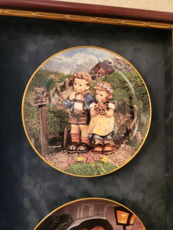 Hummel Plates Framed