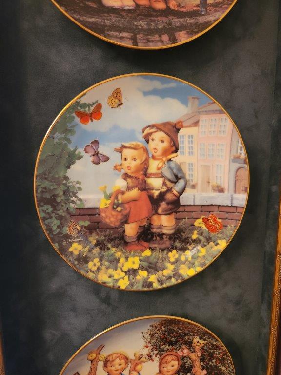 Hummel Plates Framed