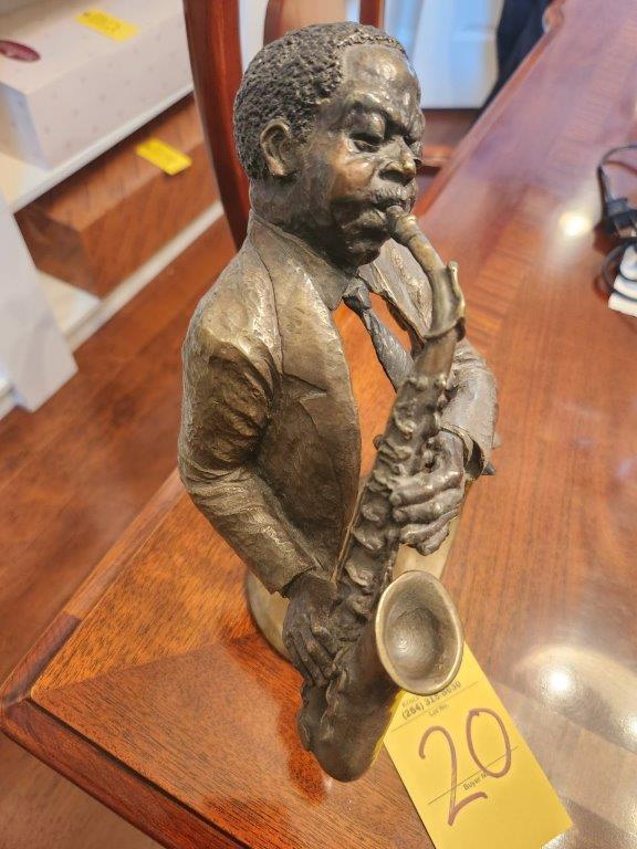 Bronze Statue of "Louis Armstrong" by Mark Hopkins