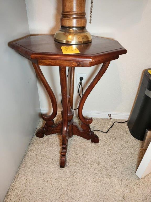 Ornate Wood Octagon Table