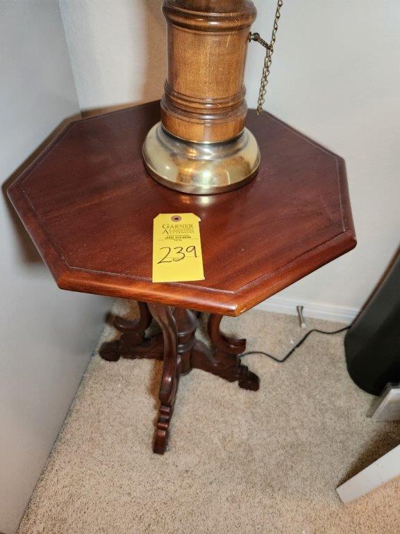 Ornate Wood Octagon Table